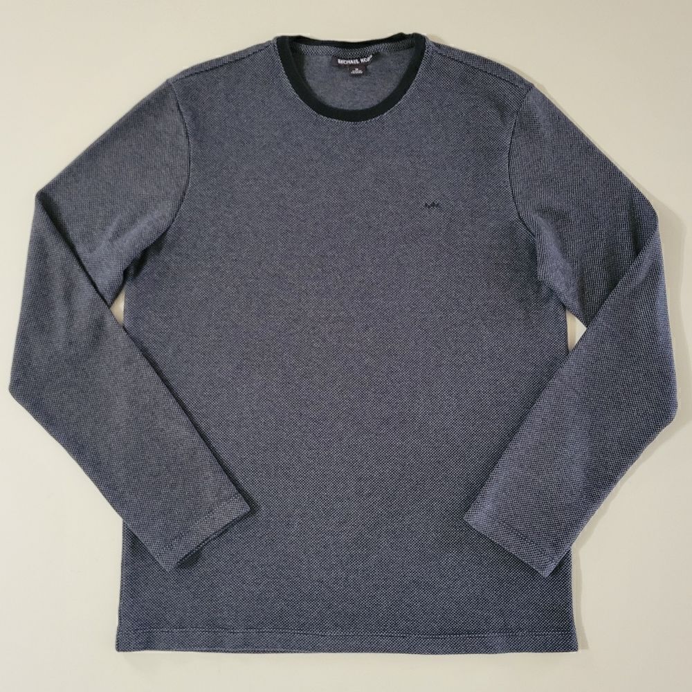 Michael Kors Men's Long Sleeve Black Crewneck Pullover Shirt